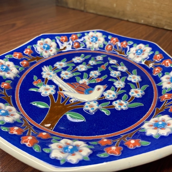 Vintage pair Turkish handmade/hand painted plates - Picture 3 of 10